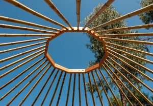 The Kyrgyzs-Andean Bamboo Yurt’s ceiling or tunduk,