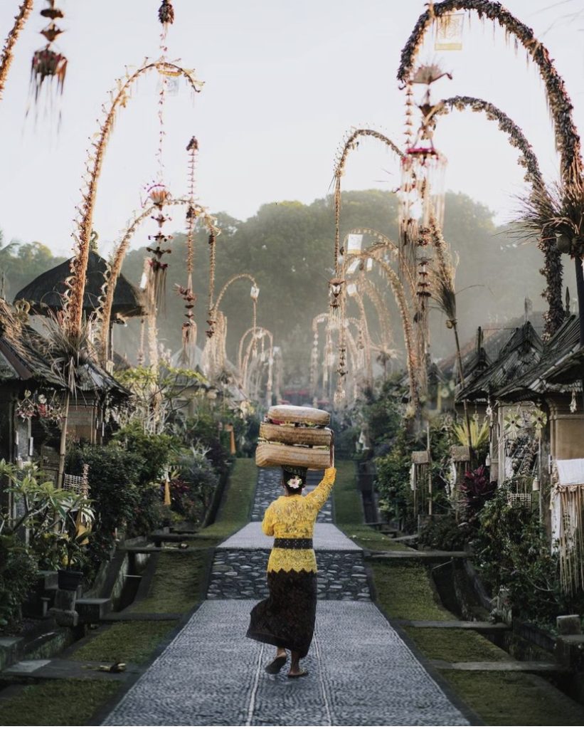 Penjor during Galungan Ceremony in Bali