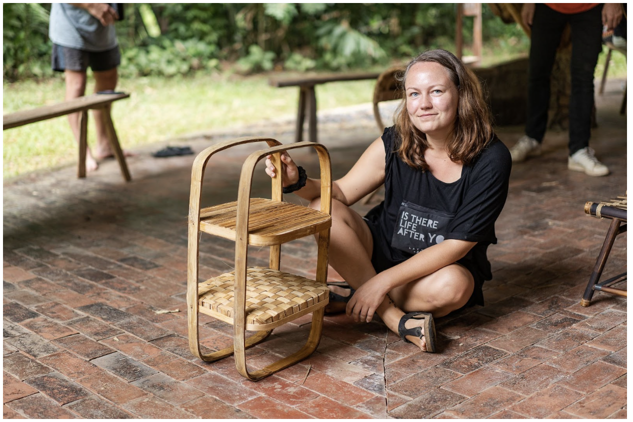 Multifuction Furniture Bamboo Table and Book Stand