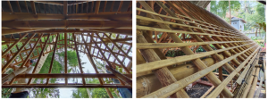 Placing the rafters, eave lines, and battens