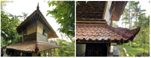 Ridge tiles sealing the corner connection (OM house, Bali by IBUKU)
