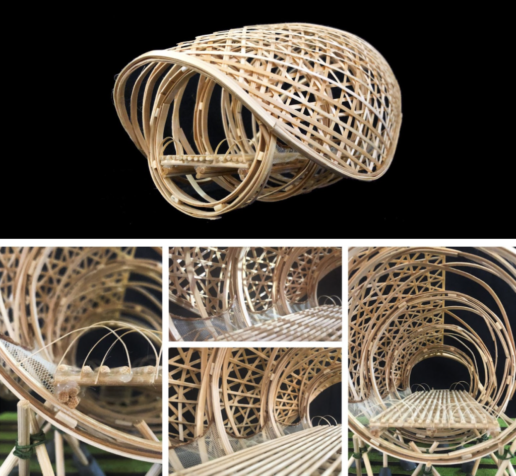 BAMBOO U - Tea Pavilion Structural Model Detail by Ckori Pena