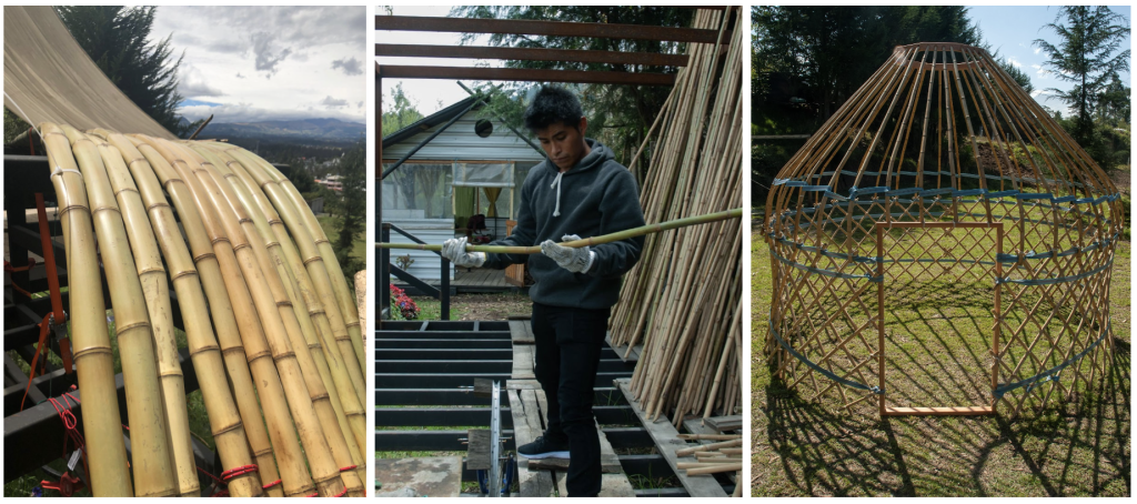 BAMBOO U - Kyrgyzs-Andrean Bamboo Yurt by Mateo Saenz Bending and Curving Process