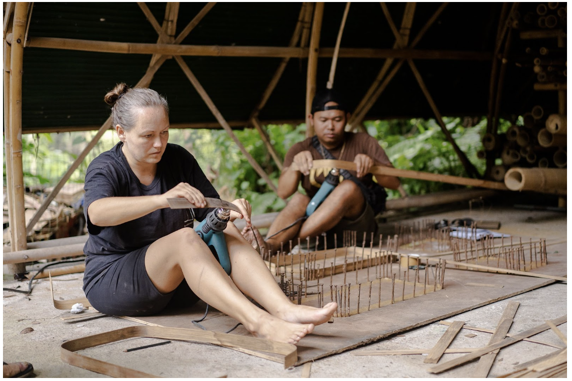 The Making Process of Bamboo Table and Book Stand