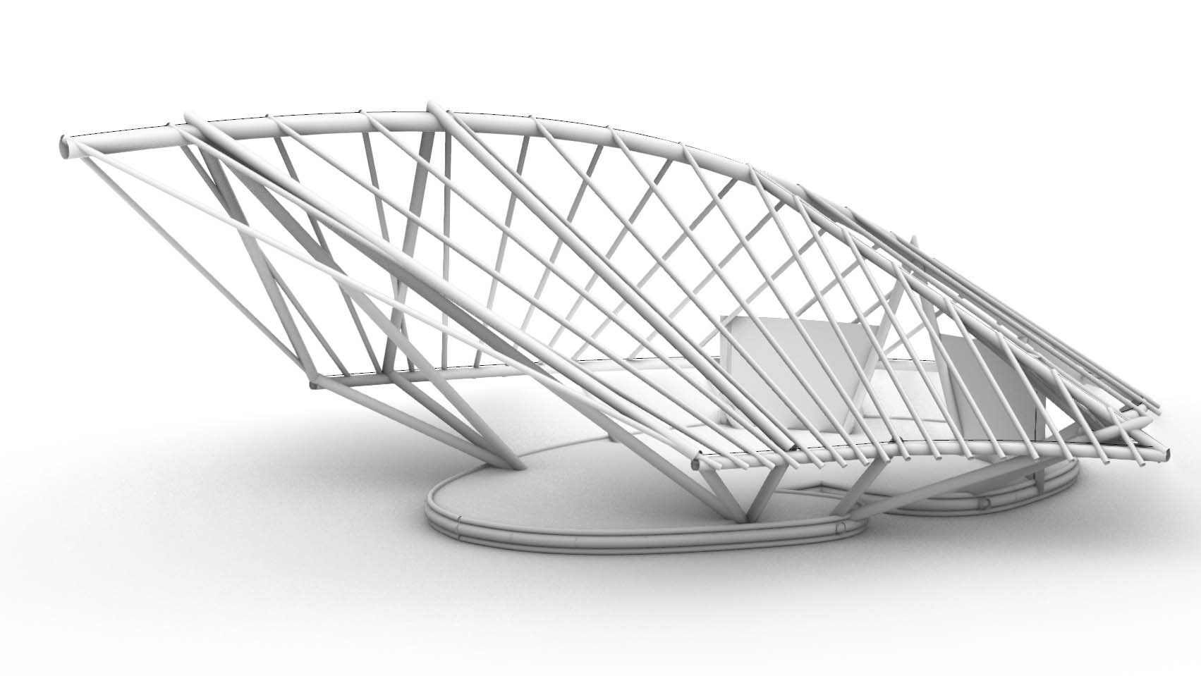 3D model prototype of the structural idea by Lucas Schlueter