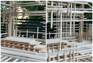 BAMBOO U - Designing A Bamboo Pavilion Inspired By Asian Bamboo Scaffolding Model Close Up Detail by Bea Valdes