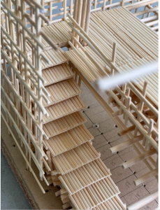 BAMBOO U - Designing A Bamboo Pavilion Inspired By Asian Bamboo Scaffolding Model Detail by Bea Valdes