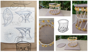 BAMBOO U - Bamboo & Brass Table Concept & Model Development