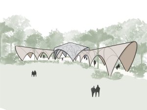 The Kul Kul Farm Kitchen Conceptual Sketch at Bamboo U Campus