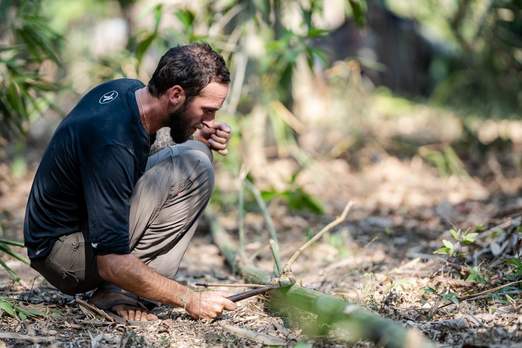 BAMBOO U - Students Cleaning Bamboo Branches