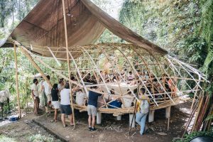 BAMBOO U - Dome Structure at Bamboo U Campus Bali was Built with AR Technology