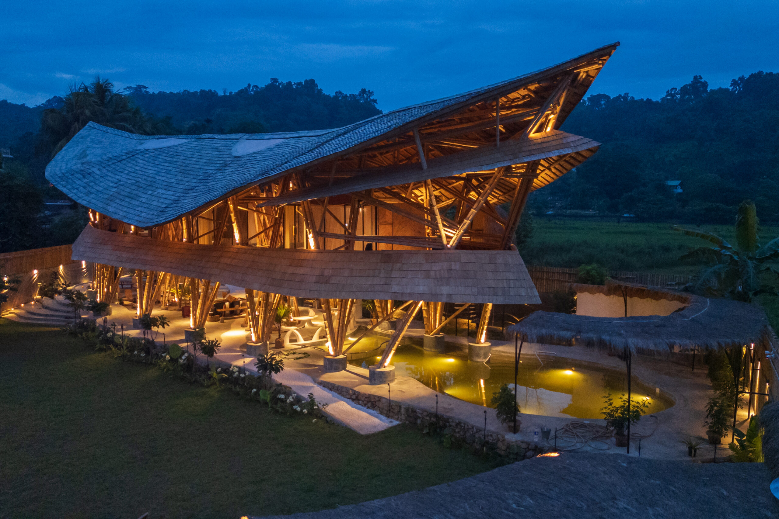 An Innovative Bamboo Villa in Assam, India - Bamboo U