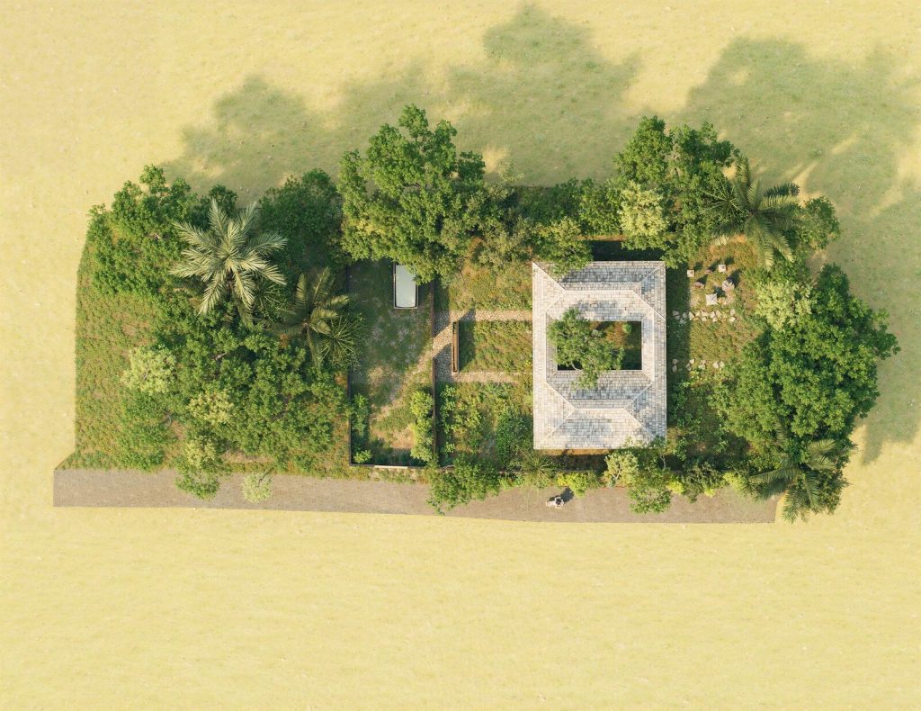 Site plan of Jean Renaud bamboo social housing design for the Bamboo U and Base Bahay competition